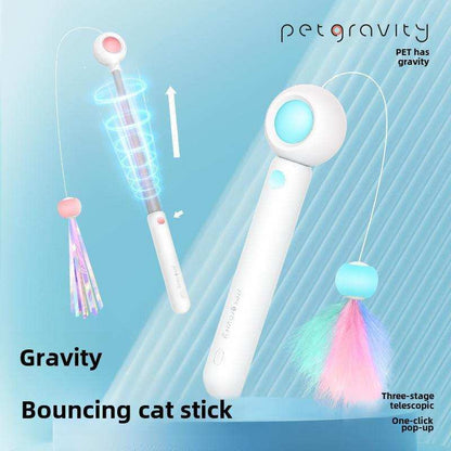 Retractable Interactive Laser and Cat Feather Wand Toy - Purrfect Pet Haven