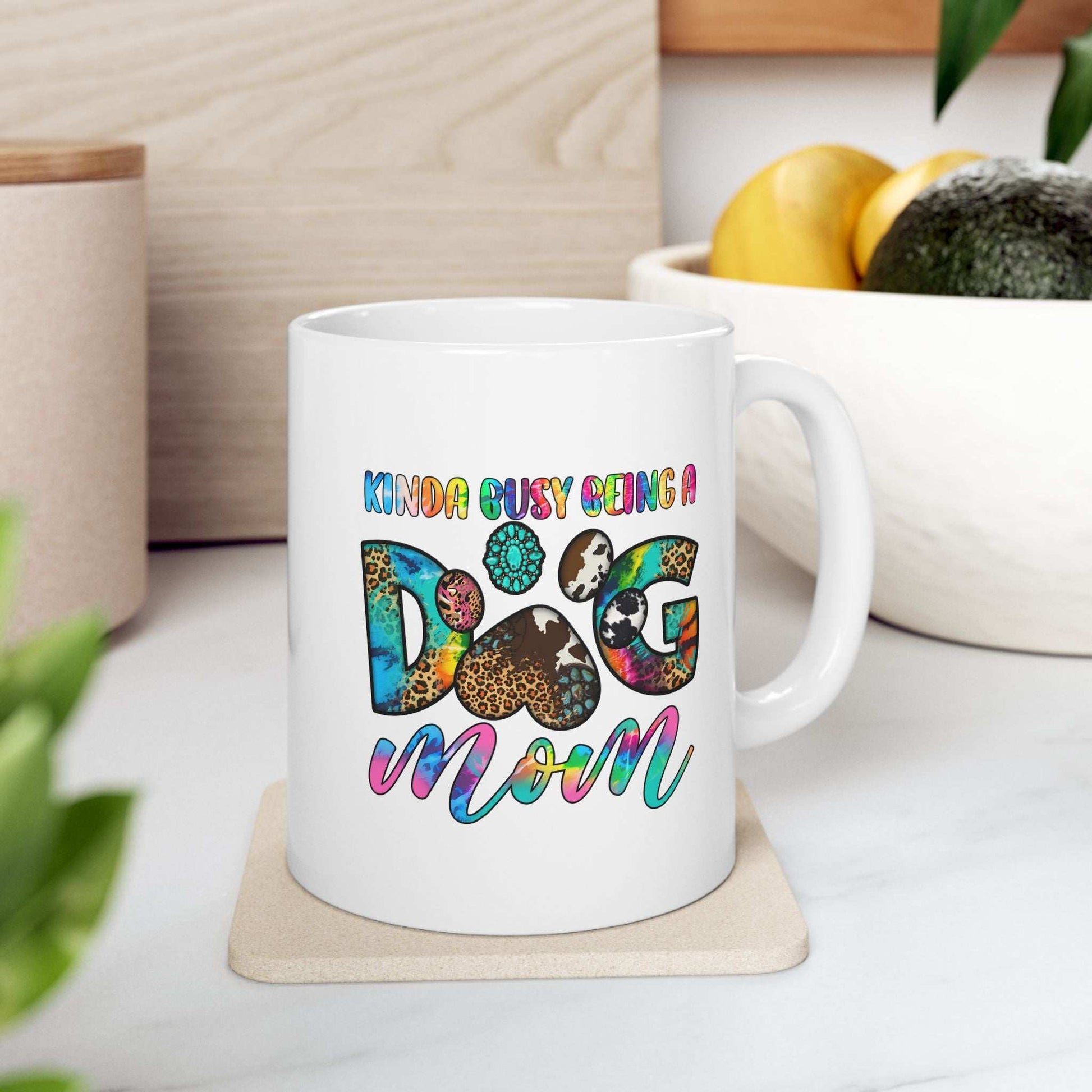 Colorful Dog Mom Ceramic Mug - Pet Owner Coffee Cup - Purrfect Pet Haven