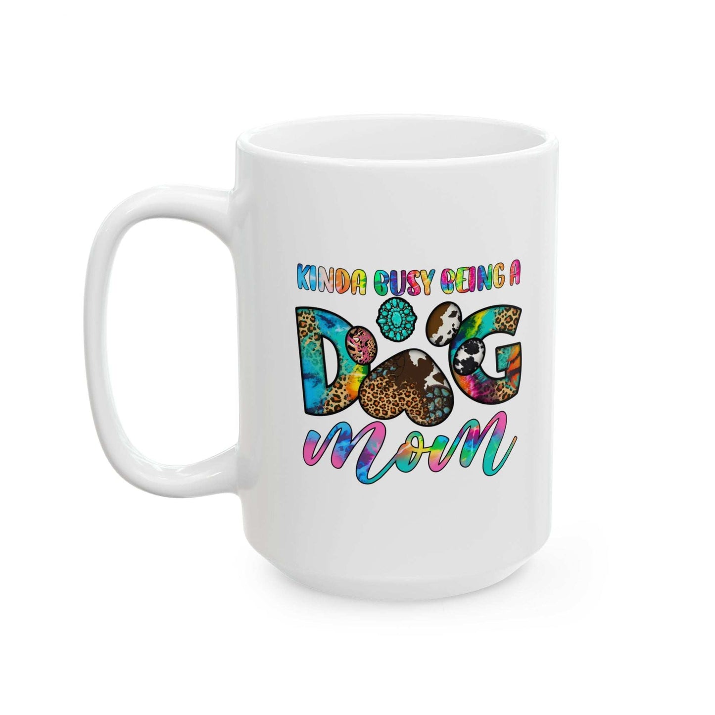 Colorful Dog Mom Ceramic Mug - Pet Owner Coffee Cup - Purrfect Pet Haven