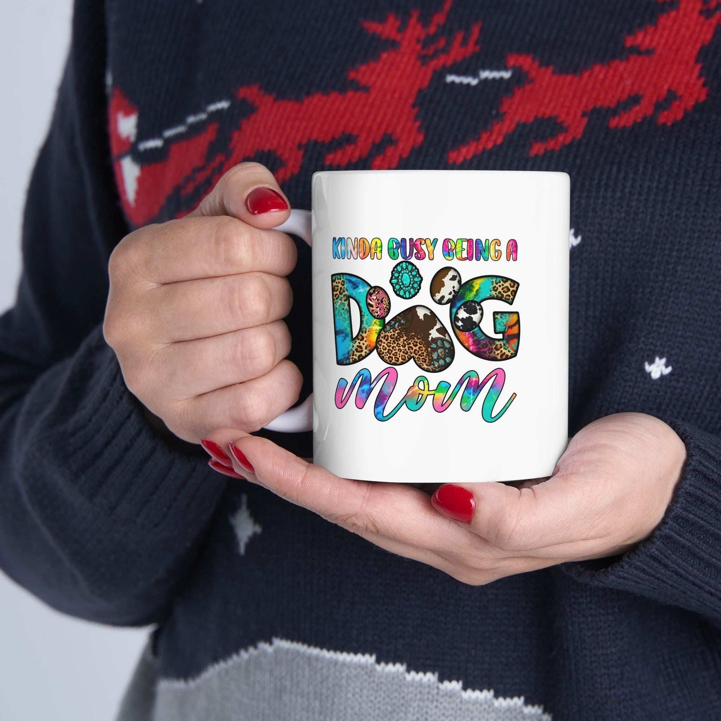 Colorful Dog Mom Ceramic Mug - Pet Owner Coffee Cup - Purrfect Pet Haven