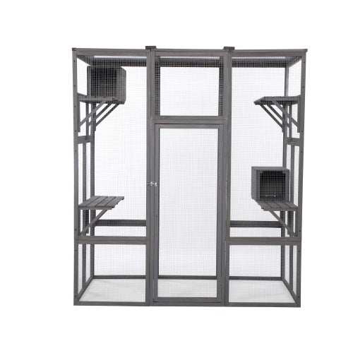 Large Multi-Level Outdoor Cat Enclosure Cage - Purrfect Pet Haven