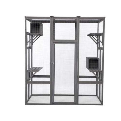Large Multi-Level Outdoor Cat Enclosure Cage - Purrfect Pet Haven