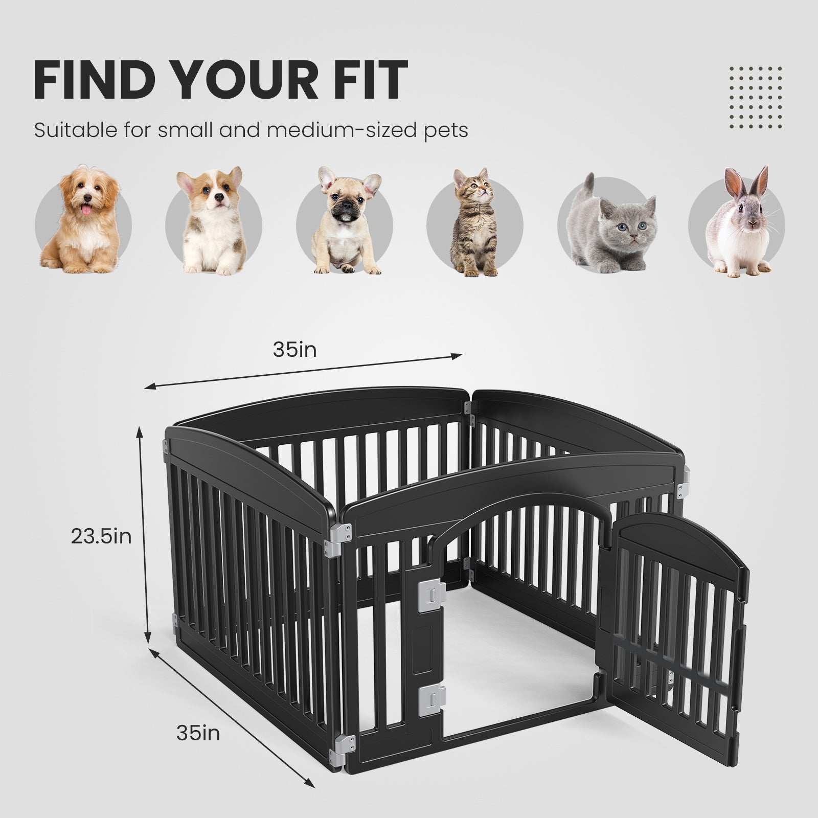Safe & Reliable Dog Play Fence - Portable Pet Exercise Pen - Purrfect Pet Haven
