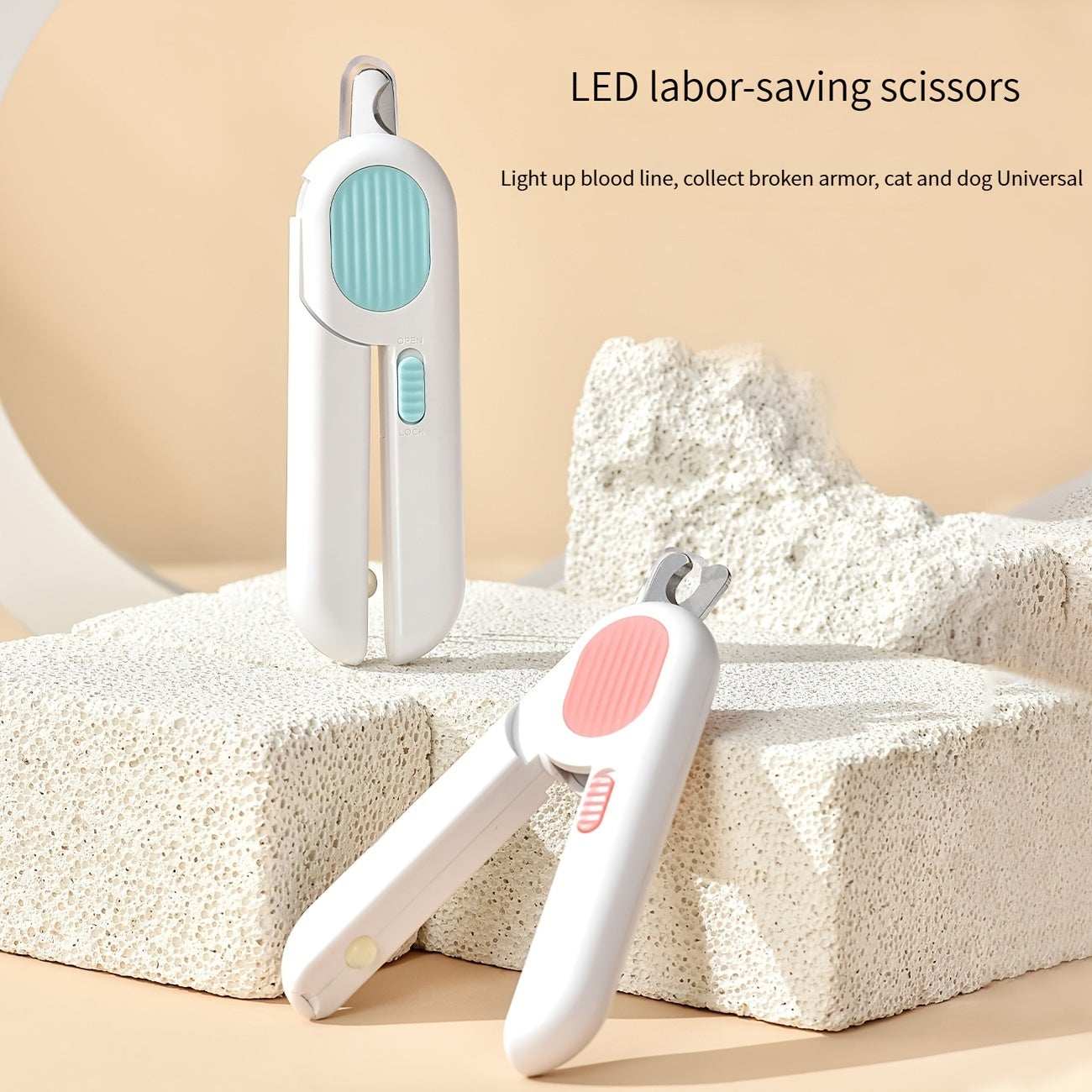 LED Pet Nail Clippers - Professional Dog Cat Nail Trimmers with Safety Guard - Purrfect Pet Haven