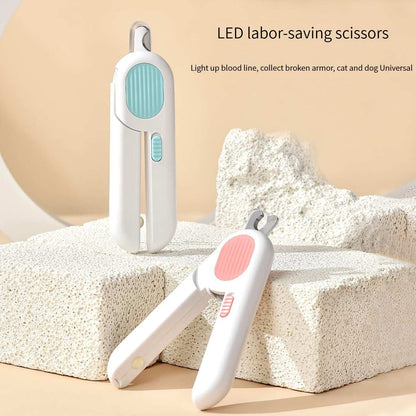 LED Pet Nail Clippers - Professional Dog Cat Nail Trimmers with Safety Guard - Purrfect Pet Haven