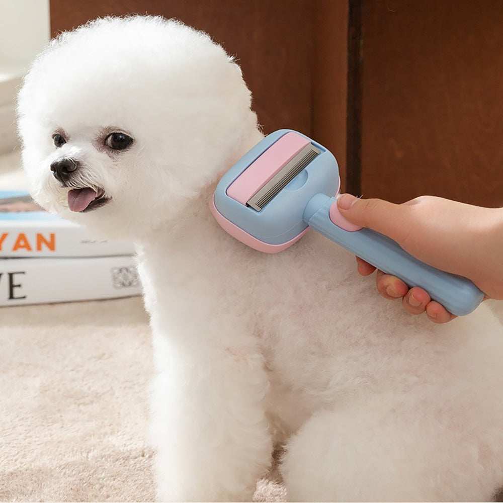 Professional Pet Deshedding Brush - Dematting Comb for Dogs & Cats All Hair Types - Purrfect Pet Haven