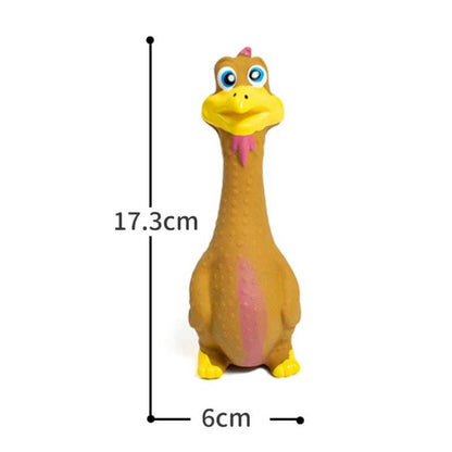 Screaming Chicken Dog Toys Set - 3 Pack Squeaky Latex Interactive Chew Toys - Purrfect Pet Haven