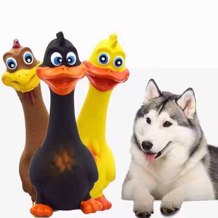 Screaming Chicken Dog Toys Set - 3 Pack Squeaky Latex Interactive Chew Toys - Purrfect Pet Haven