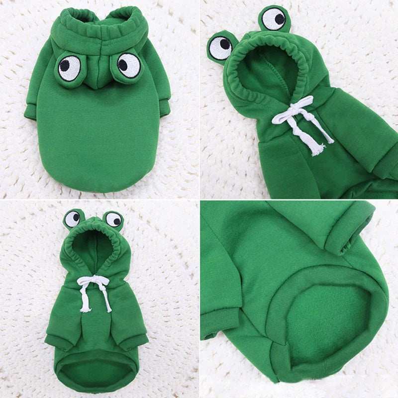 Adorable Frog Halloween Costume Hoodie - Soft Warm Pet Sweatshirt - Purrfect Pet Haven