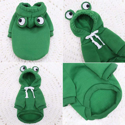 Adorable Frog Halloween Costume Hoodie - Soft Warm Pet Sweatshirt - Purrfect Pet Haven