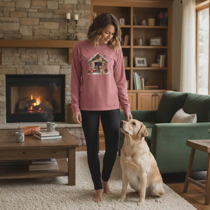 Comfort Colors Dog House Long Sleeve Shirt - Unisex Cotton