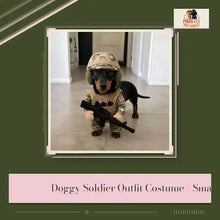 Doggy Soldier Outfit Costume - Small Clothing Set by@Outfy