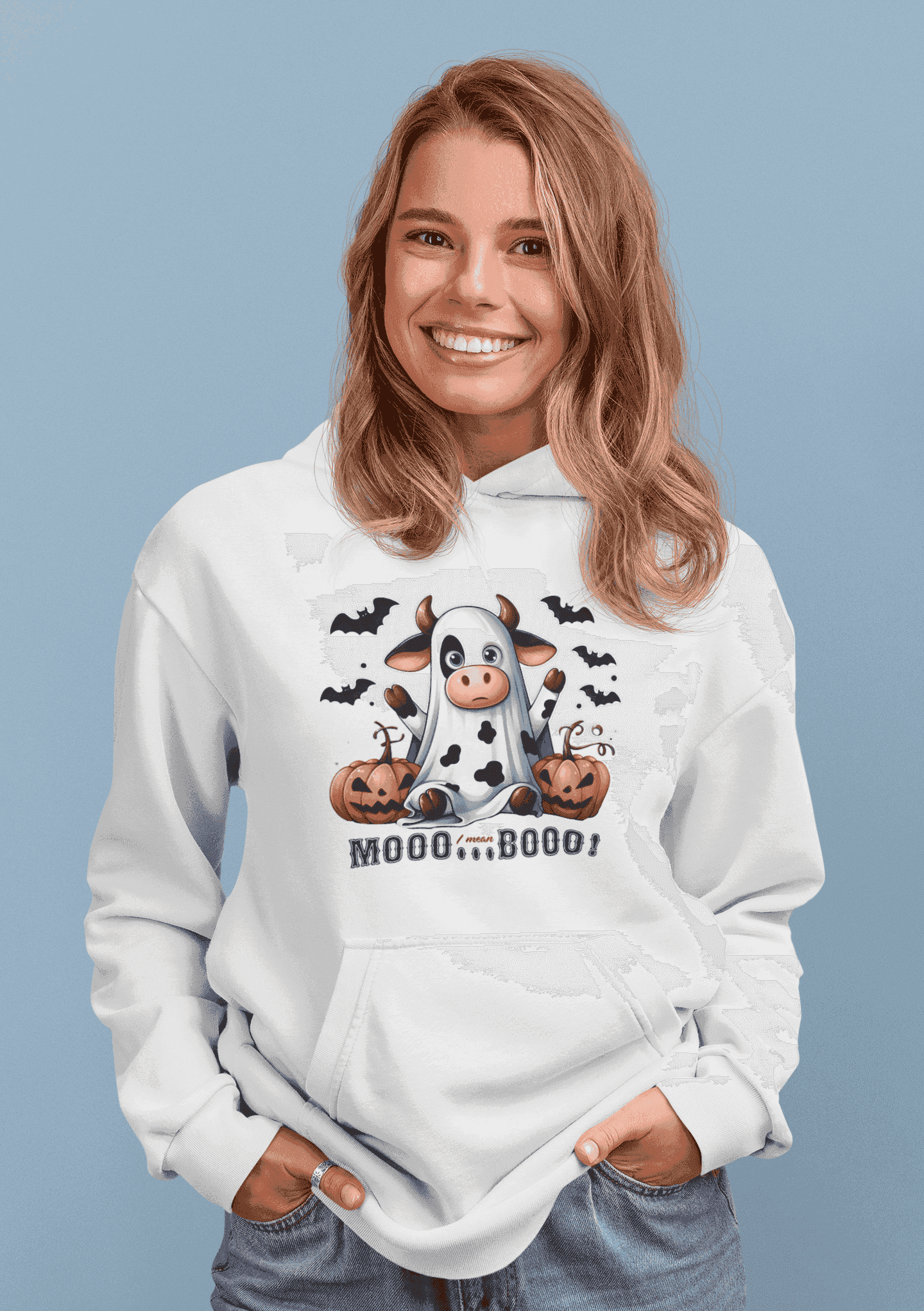 Mooo Cow Hoodie - Soft Fleece Unisex Sweatshirt - Purrfect Pet Haven