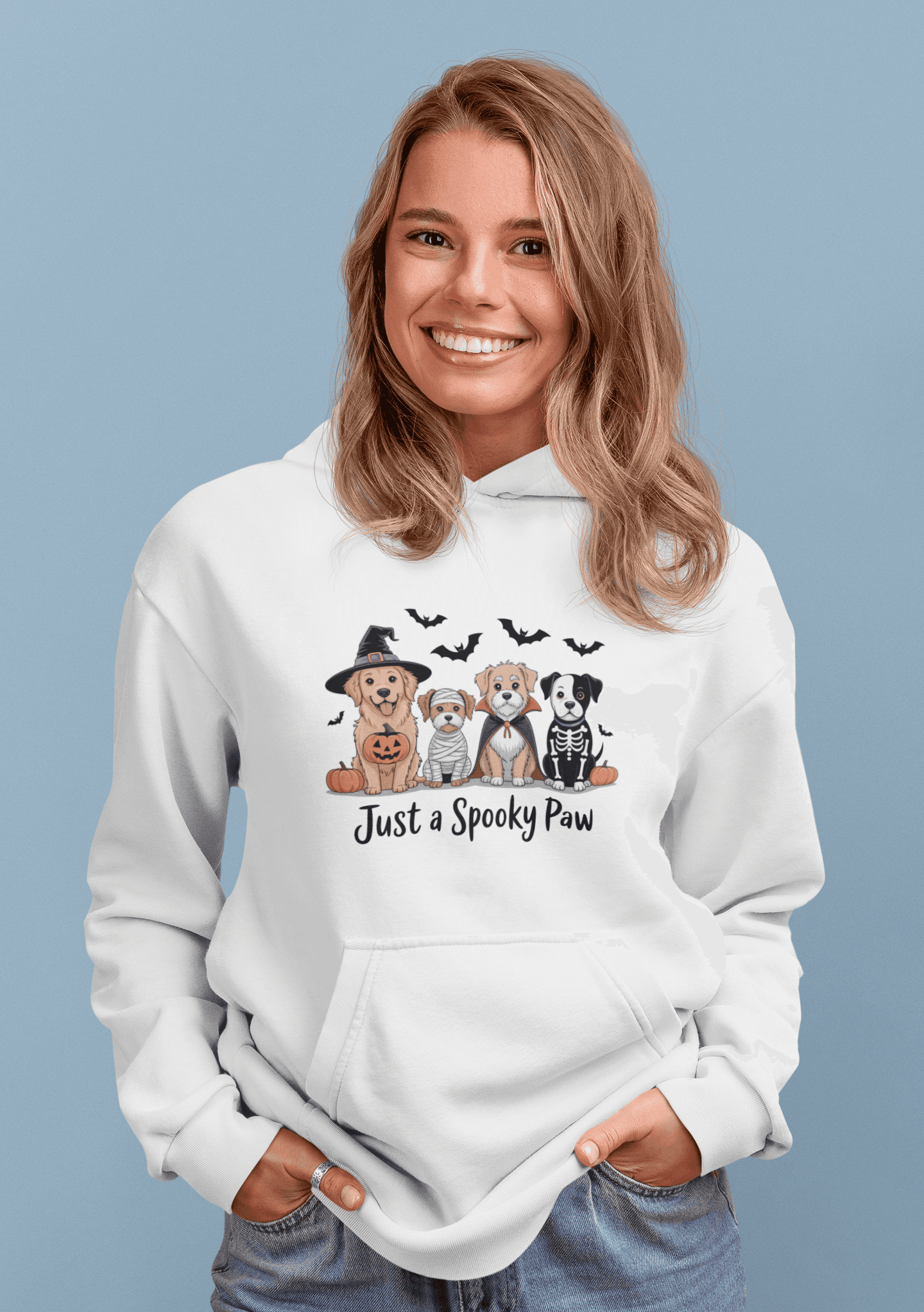Halloween Just A Spooky Paw Hoodie Sweatshirt - Purrfect Pet Haven
