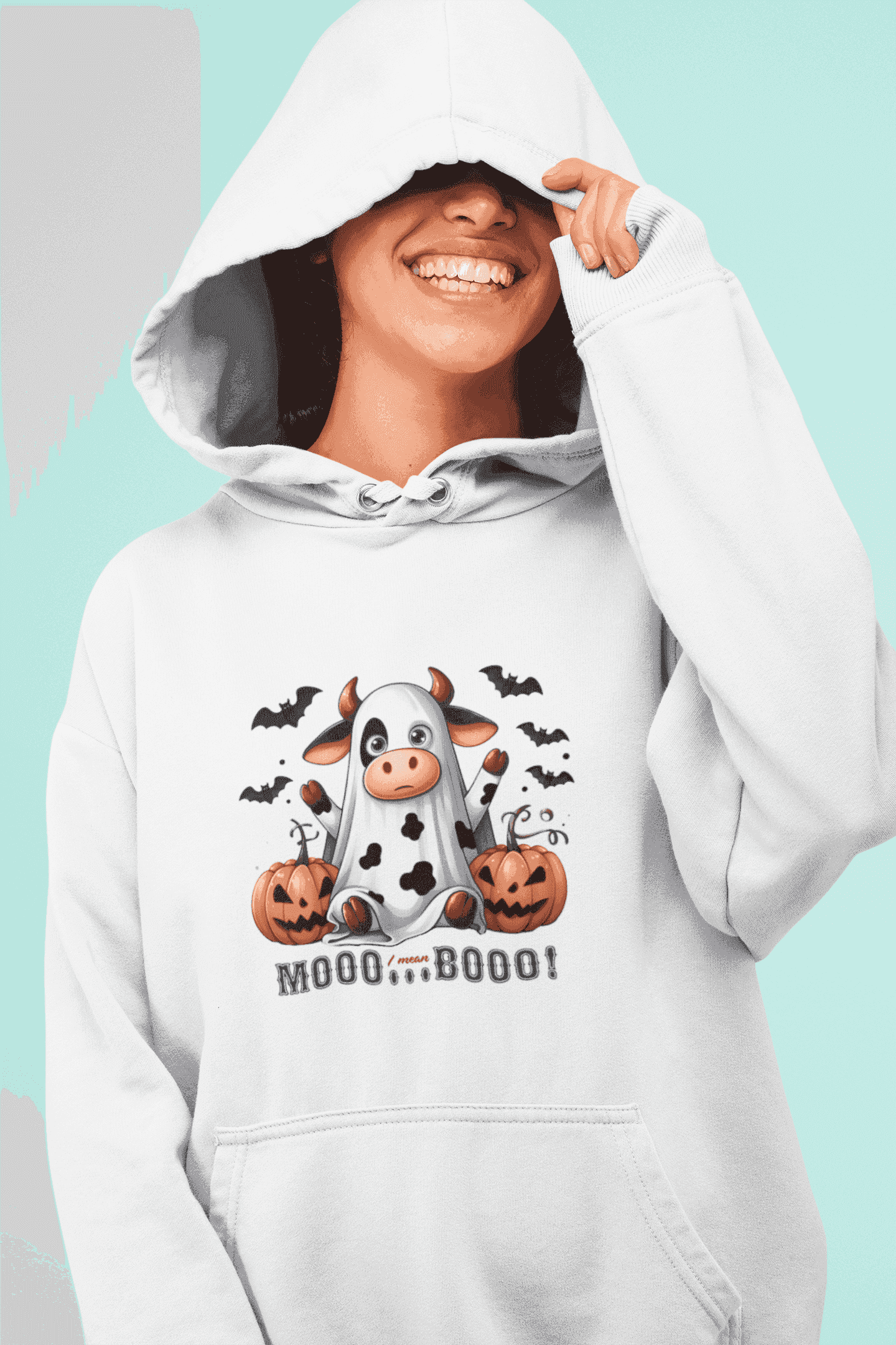 Mooo Cow Hoodie - Soft Fleece Unisex Sweatshirt - Purrfect Pet Haven