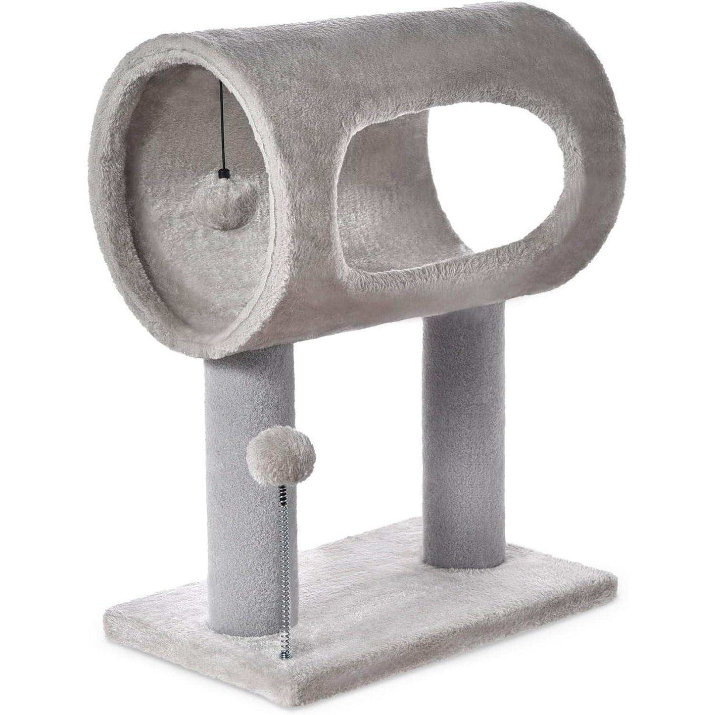 Gray Indoor Cat Tree - 20.5 Inch Tower - Purrfect Pet Haven