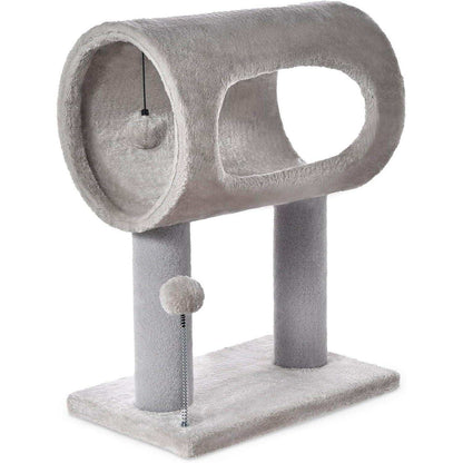Gray Indoor Cat Tree - 20.5 Inch Tower - Purrfect Pet Haven
