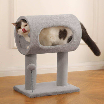 Gray Indoor Cat Tree - 20.5 Inch Tower - Purrfect Pet Haven