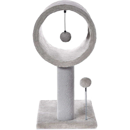 Gray Indoor Cat Tree - 20.5 Inch Tower - Purrfect Pet Haven