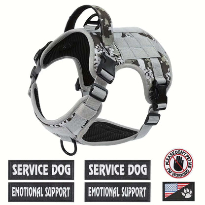 Wefulfil Reflective Service Dog Vest with adjustable straps and multiple service patches included