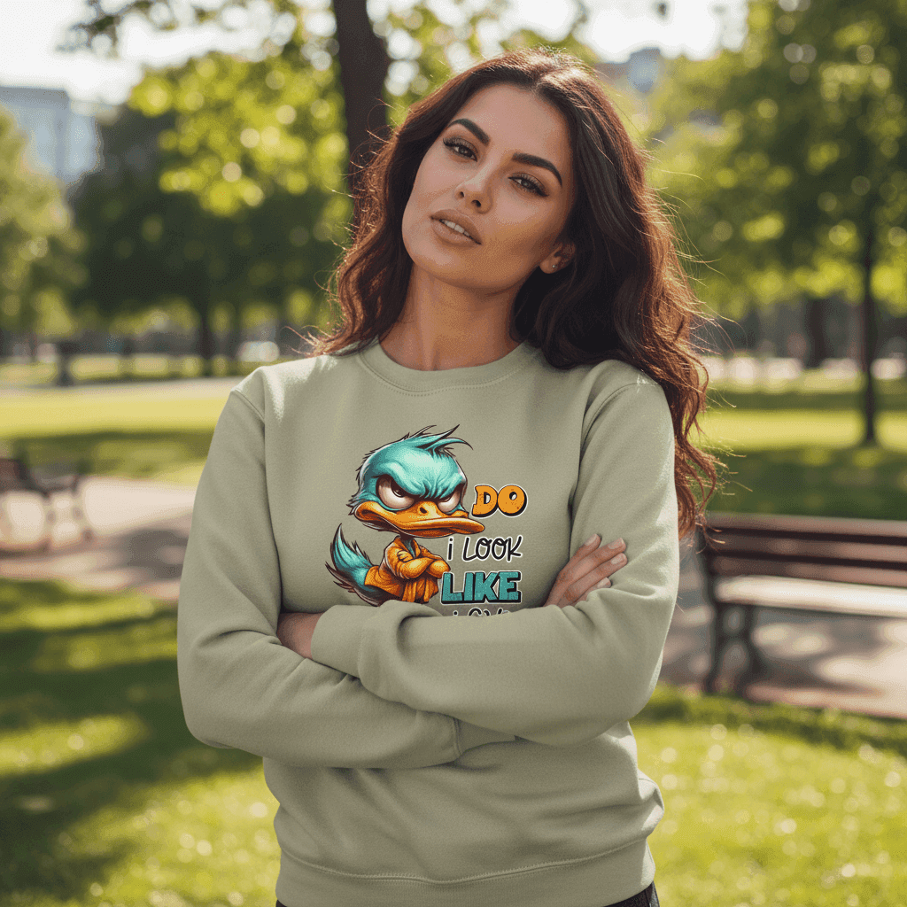 Give a Duck Crewneck - Funny Sarcastic Sweatshirt - Purrfect Pet Haven