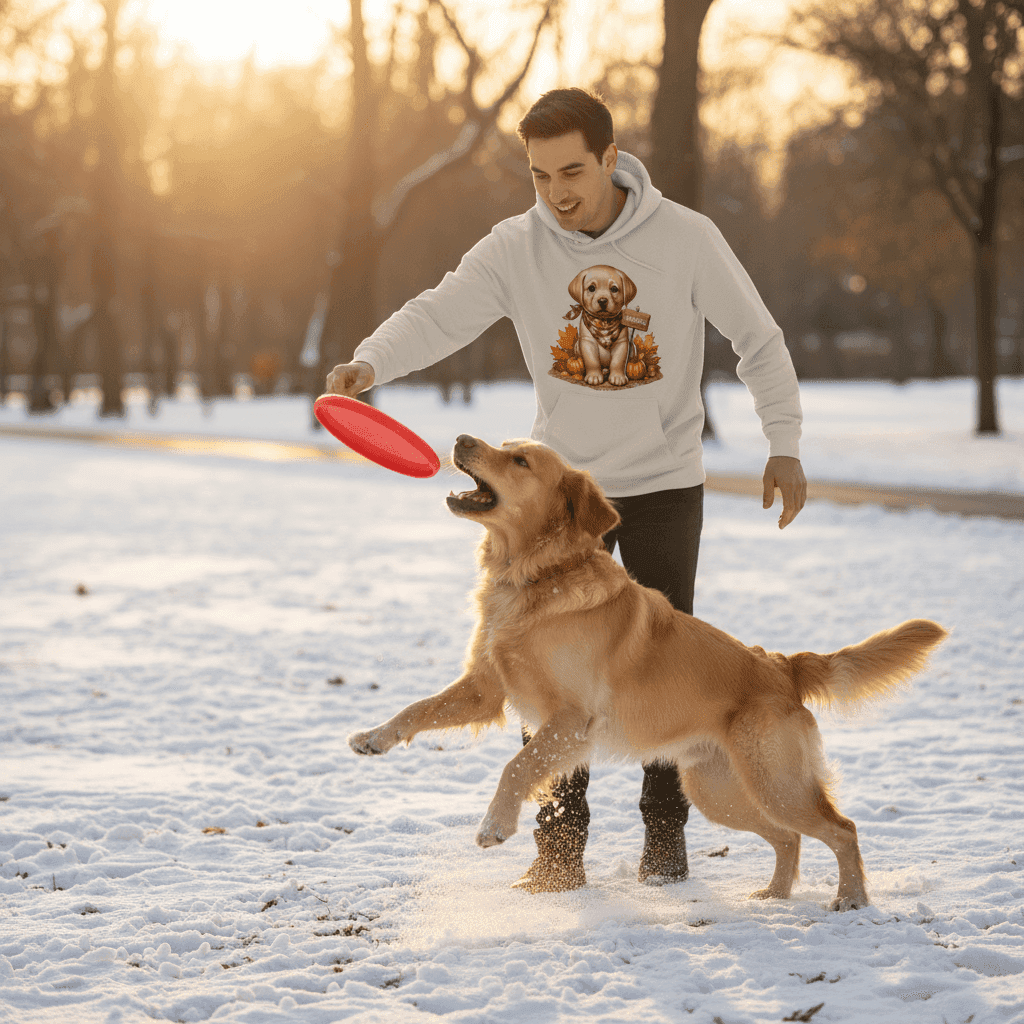 Golden Puppy Hoodie - Cozy Dog Lover Sweatshirt - Purrfect Pet Haven