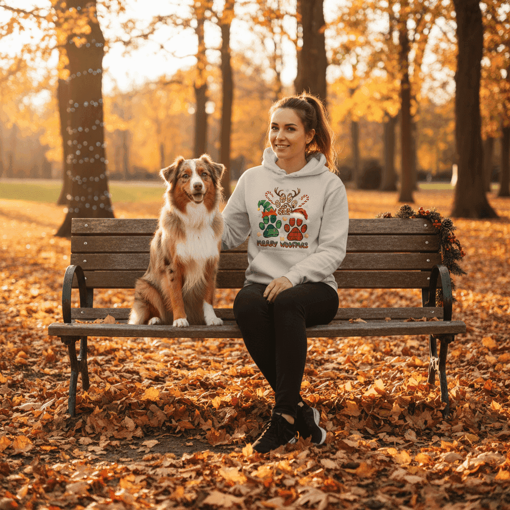 Merry Woofmas Holiday Hoodie with Reindeer Antlers for Dogs - Purrfect Pet Haven