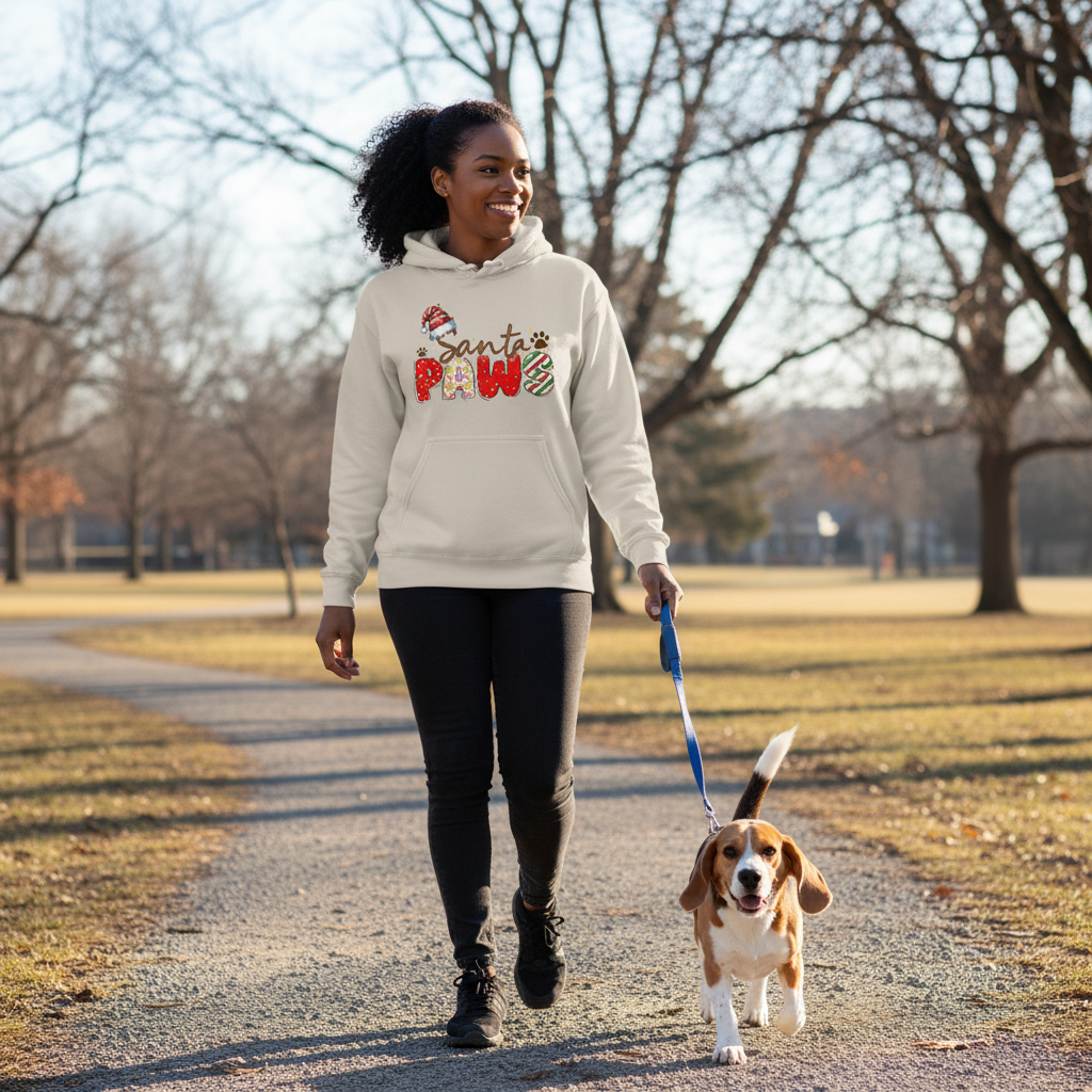 Santa Paws Sand Hoodie Lifestyle