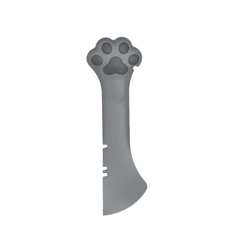 Wefulfil gray plastic Scoop Spoon Jar Opener with paw-shaped handle for pet supplies