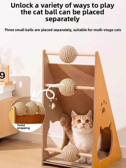 High-end Large Cat Living Room Decorative Scratching Board Tower - Purrfect Pet Haven