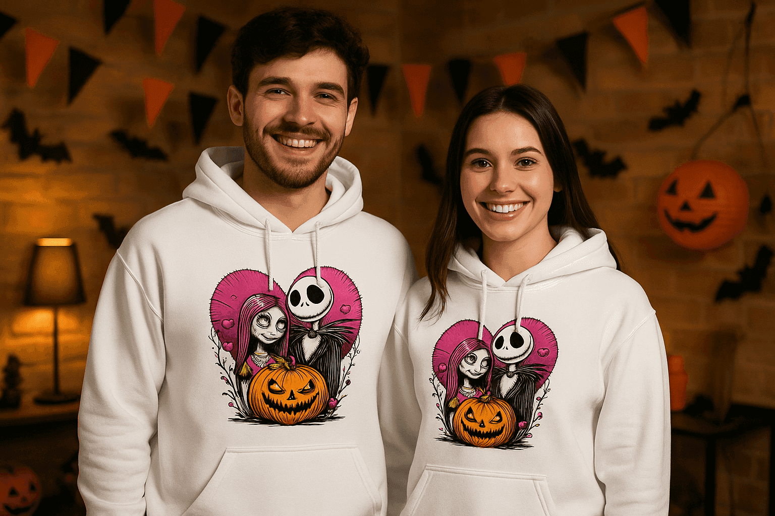 Skelton n Wife Hoodie Sweatshirt - Couples Halloween Style - Purrfect Pet Haven