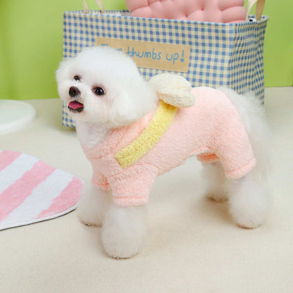 Small Dog Fluffy Four Legs Jumper with Cute Dog Back - Purrfect Pet Haven