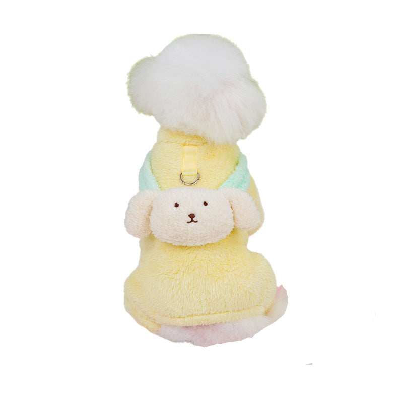 Small Dog Fluffy Four Legs Jumper with Cute Dog Back - Purrfect Pet Haven