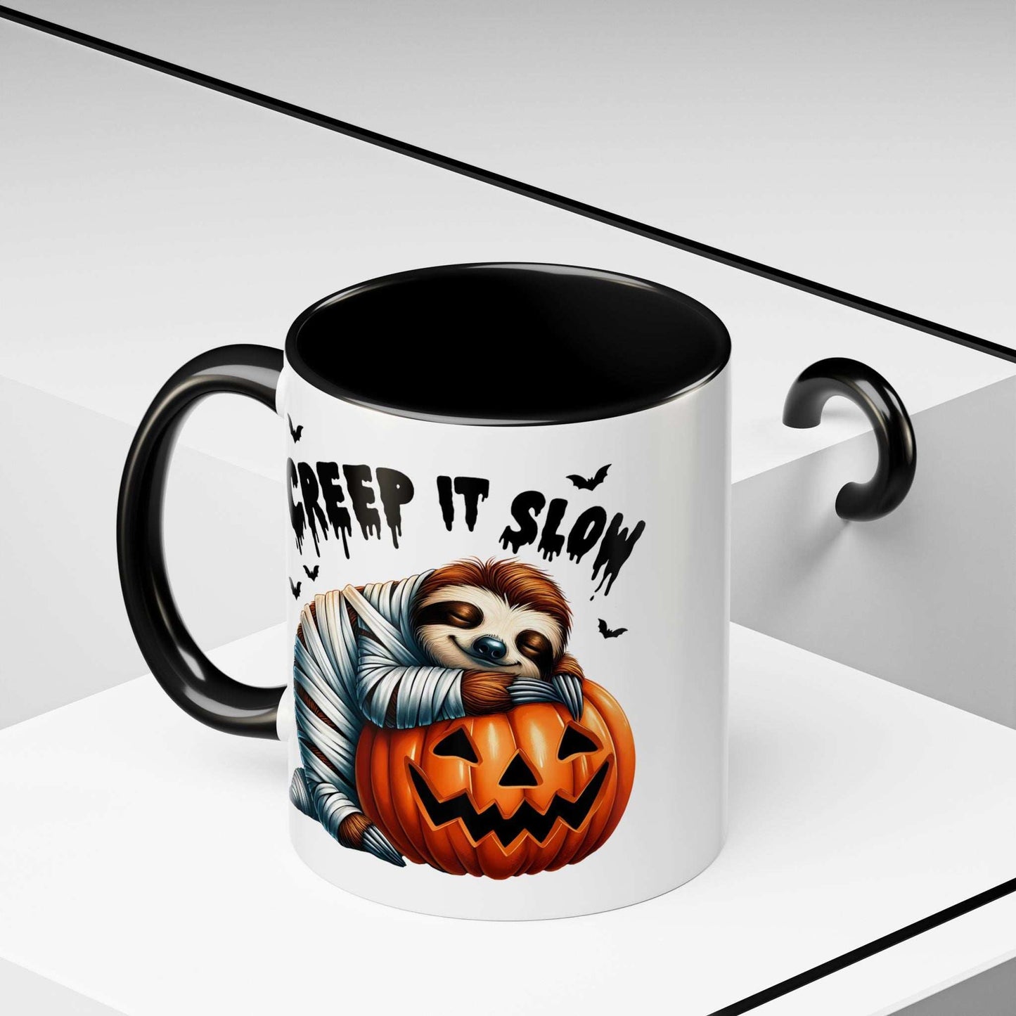 Halloween Sloth Coffee Mug - Spooky Creep It Slow Ceramic Drinkware - Purrfect Pet Haven
