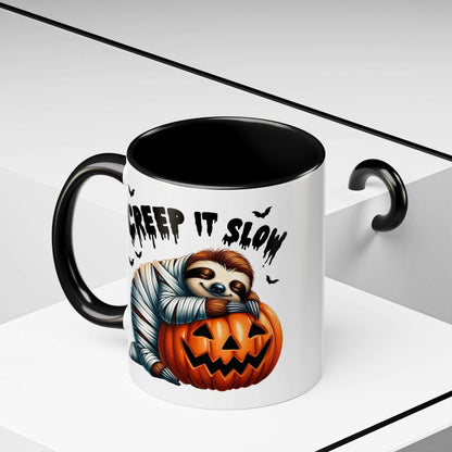 Halloween Sloth Coffee Mug - Spooky Creep It Slow Ceramic Drinkware - Purrfect Pet Haven