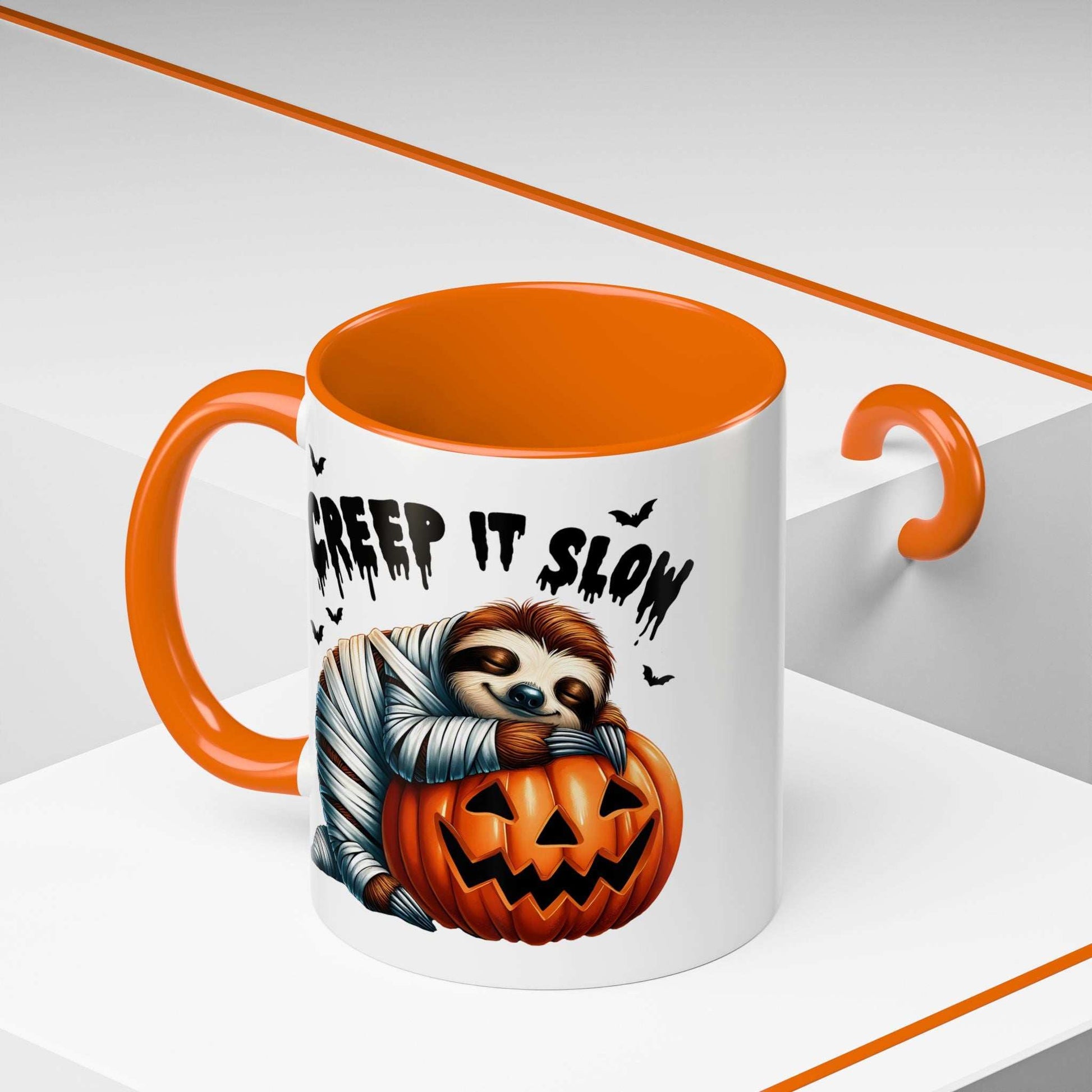 Halloween Sloth Coffee Mug - Spooky Creep It Slow Ceramic Drinkware - Purrfect Pet Haven