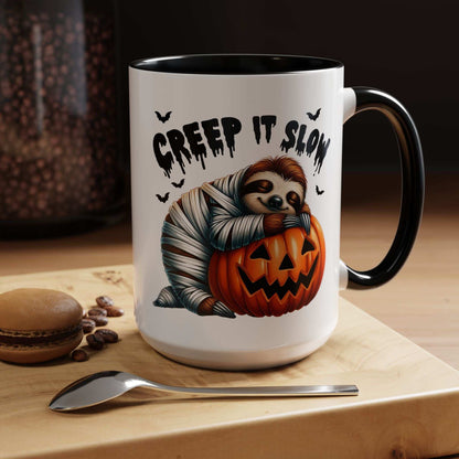 Halloween Sloth Coffee Mug - Spooky Creep It Slow Ceramic Drinkware - Purrfect Pet Haven