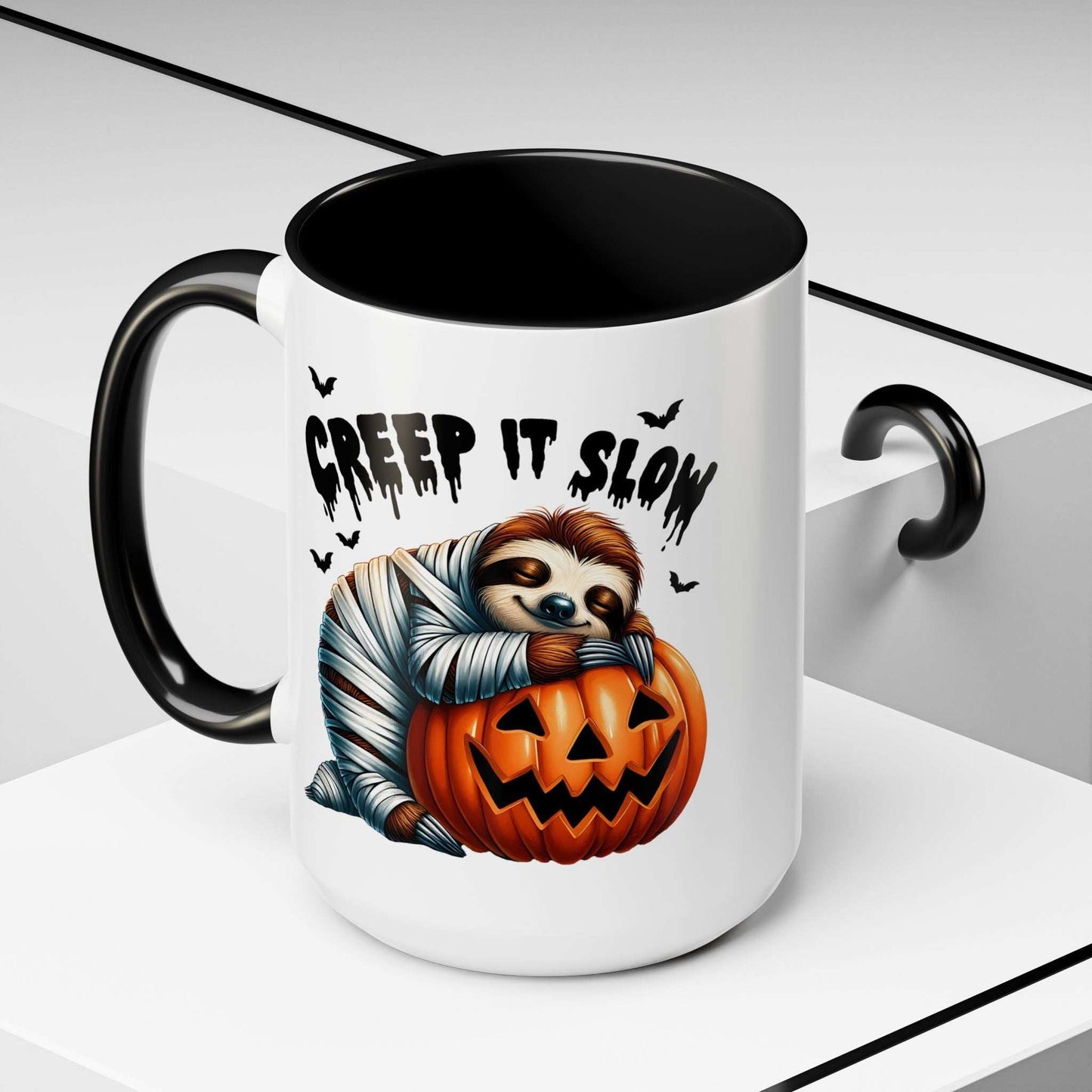 Halloween Sloth Coffee Mug - Spooky Creep It Slow Ceramic Drinkware - Purrfect Pet Haven