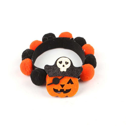 Pumpkin Pet Collar with Fur Ball - Adorable Halloween Accessory - Purrfect Pet Haven