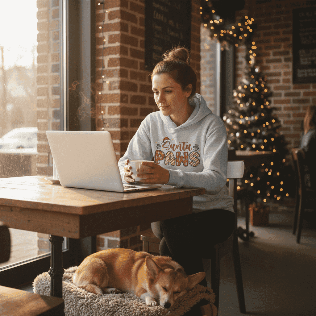 Santa Paws Holiday Hoodie for Dog Lovers - Cozy Festive Gift - Purrfect Pet Haven