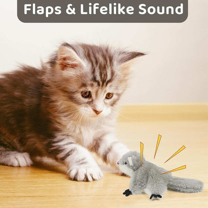 Rechargeable Touch Activated Flapping Squirrel Cat Catnip Toy - Purrfect Pet Haven