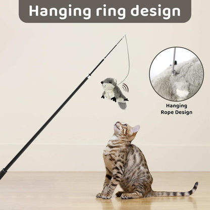 Rechargeable Touch Activated Flapping Squirrel Cat Catnip Toy - Purrfect Pet Haven