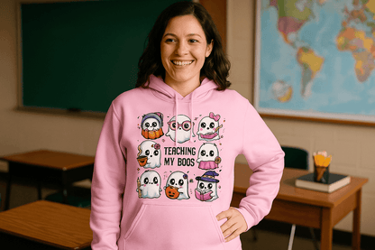 Teaching My Boos Hoodie Sweatshirt - Teacher Halloween Style - Purrfect Pet Haven