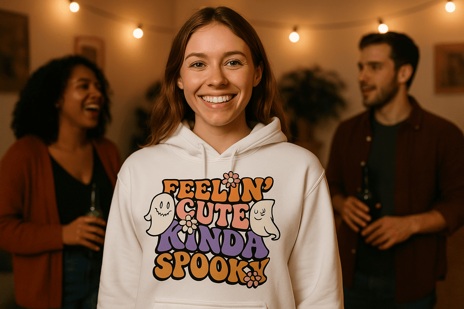 Feel Cute Kinda Spooky Hoodie Sweatshirt - Adorable Halloween - Purrfect Pet Haven