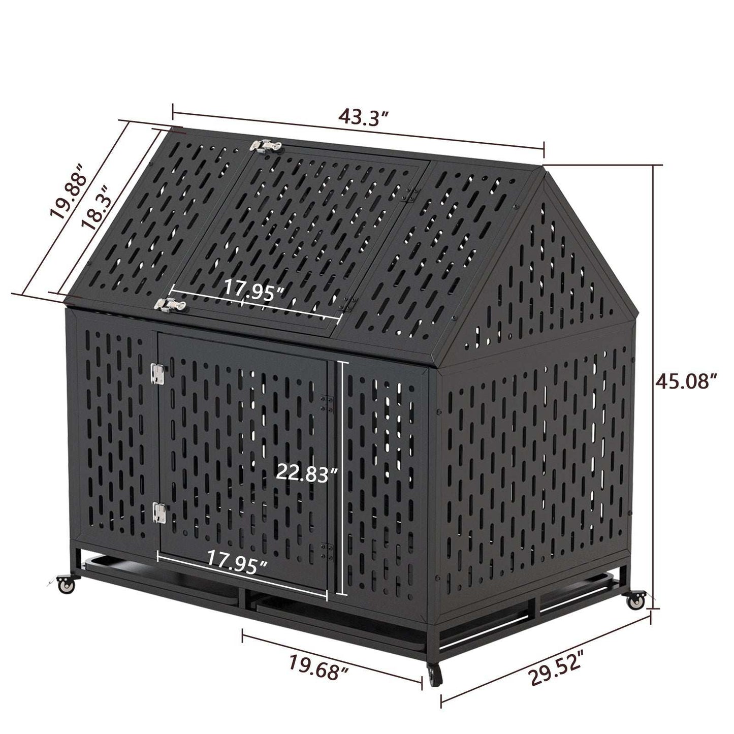 45 inch Heavy Duty Dog Crate - Purrfect Pet Haven