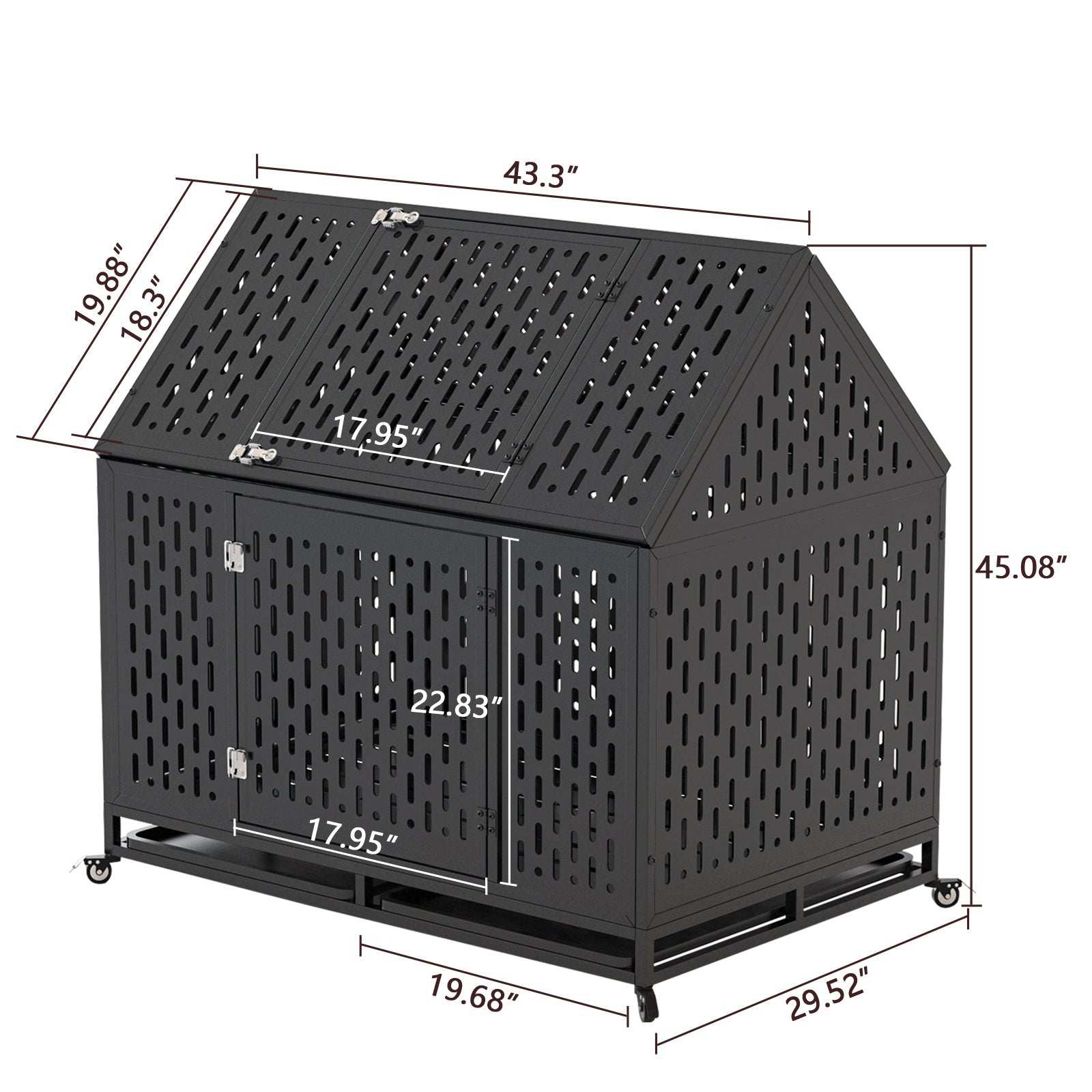 45 inch Heavy Duty Dog Crate - Purrfect Pet Haven