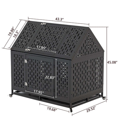 45 inch Heavy Duty Dog Crate - Purrfect Pet Haven