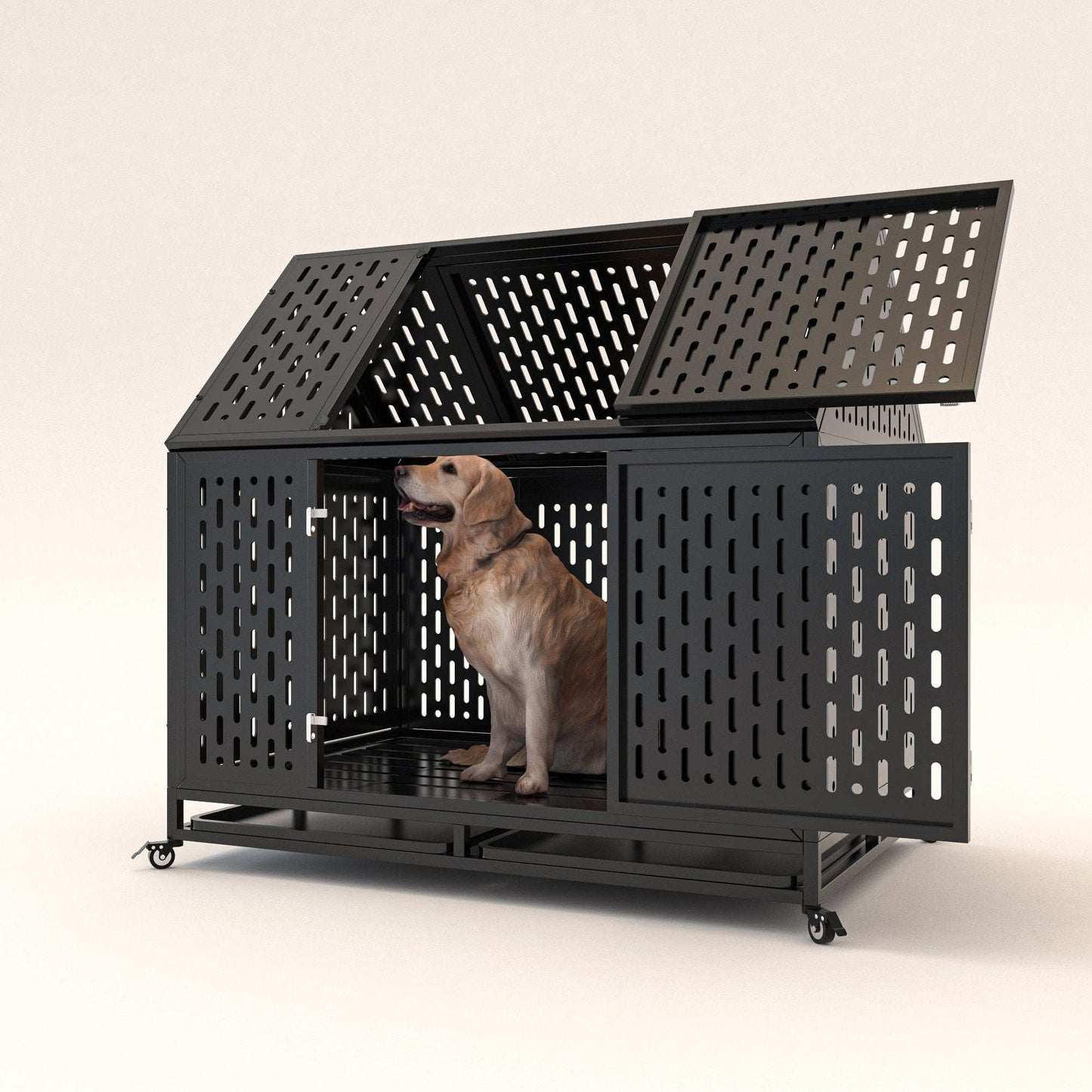 45 inch Heavy Duty Dog Crate - Purrfect Pet Haven