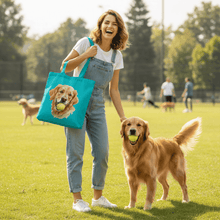Golden Retriever Tote Bag with Tennis Ball Design - Purrfect Pet Haven