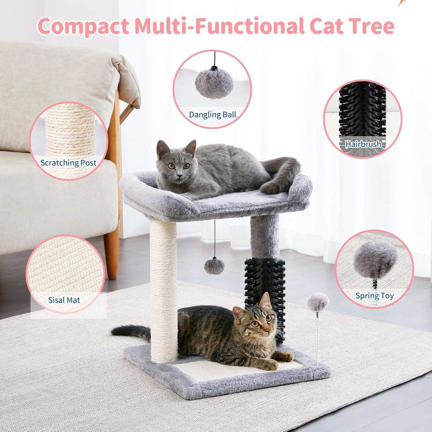 Small 4-in-1 Cat Tree Tower - Purrfect Pet Haven